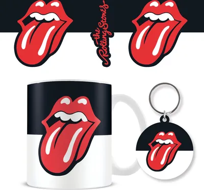Obrázek produktu pro Rolling Stones - Lips b/w - Dárková krabička - zboží pro fanoušky - hrnek, klíčenka