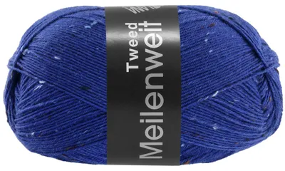 Image de Lana Grossa MEILENWEIT 100 TWEED, fil pour chaussettes, laine de style traditionnel avec des motifs tweed, 420 mètres, couleur 177 - Royal, Image générée par une IA