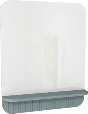 Obrázek produktu pro Zrcadlo do koupelny Devo Gloria 2.0 s matnou fjordskou zelenou poličkou 70 x 86 cm GL2-LUPL70-2-F72