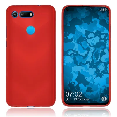 Produktbild von PhoneNatic Case kompatibel mit Huawei Honor View 20 - rot Silikon Hülle matt Cover