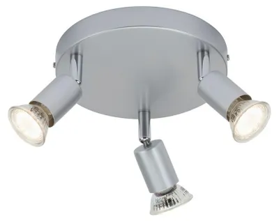 Produktbild von LED Spotleuchte Deckenleuchte 3xGU10 9W schwenkbar Metall Titan Ø16cm Briloner