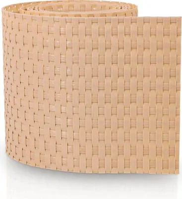 Produktbild von PE-Rattan Sichtschutzstreifen 255 cm x 19 cm beige