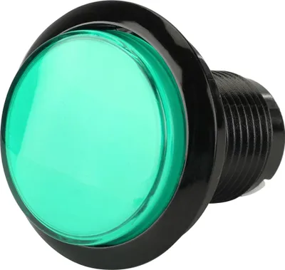 Zdjęcie produktu dla Okrągła lampa LED z podświetlanym dużym przyciskiem do gier zręcznościowych Część DIY (zielona)