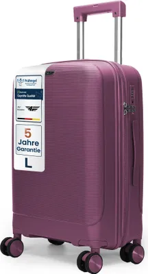 Produktbild von 4FLY Hartschalen Reisekoffer L 65 cm (60L) mit TSA Schloss, 4 Doppelrollen und Teleskopgriff, Lila