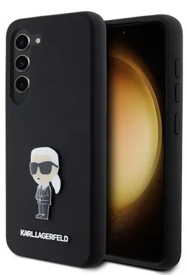 Obrázok produktu pre Karl Lagerfeld Silicone (KLHCS23SSMHKNPK) kryt na Samsung Galaxy S23 – Ikonik kovový odznak