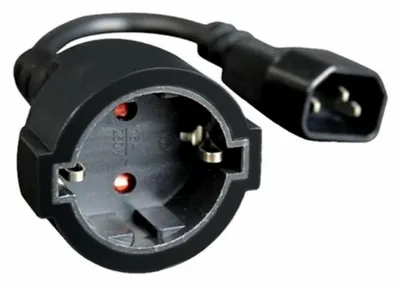 Produktbild von Gembird PC-SFC14M-01, 0,15 m, Männlich/Weiblich, C14-Koppler, Schwarz