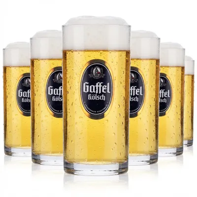 Produktbild von 12x Gaffel Bier Glas 0,1l Becher/Stange Biergläser Tastingglas Probierglas