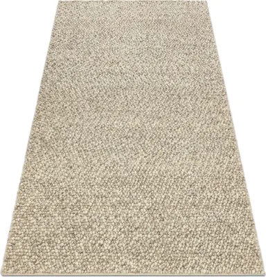 Produktbild von Wollteppich TAHAR 99005G grau / beige - HANDGEWEBT Schlinge, uniform Grau 160x240 cm