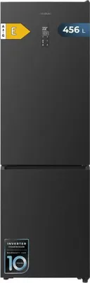 Immagine prodotto di Frigorifero combinato in vetro nero, alto 200 cm e largo 59,5 cm, capacità 356 L, Total No Frost, classe energetica E.