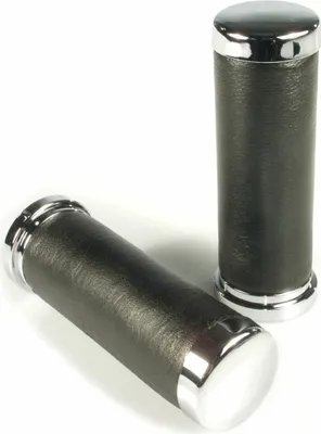 Immagine prodotto di Manopole 22/24 mm in pelle cromo lunghezza 131 mm per manubrio