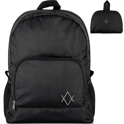 Produktbild von Faltbarer Rucksack Reiserucksack Tagesrucksack Schwarz Outdoor Trekking Wandern