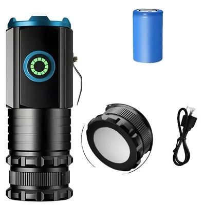 Image de Lampe de poche LED, rechargeable, étanche, B