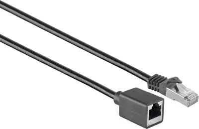 Produktbild von RJ45 Patchkabelverlängerung S/FTP, schwarz, 0,5m