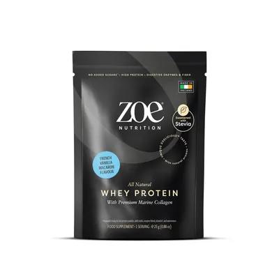 Produktbild von zoe Whey Protein, 25 g - French Vanilla Macaron