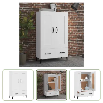 Produktbild von The Living Store Highboard Weiß 70x31x115 cm Holzwerkstoff