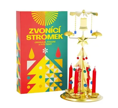 Obrázek produktu pro Logimax andělské zvonění stromek zlatý 30 cm – česká ruční výroba