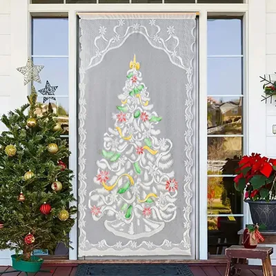 Kantgarnitur Türvorhang Schneemann 100x200 cm