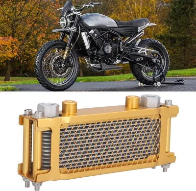 Zdjęcie produktu dla Uniwersalna metalowa chłodnica oleju silnikowego motocykla Trail Bike dla 125cc-250cc Dirt