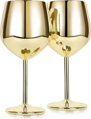 DEAYOU Weingläser Aus Edelstahl – 2 Stück, 480 Ml, Roségold, Bruchsicher Für Drinnen & Draußen