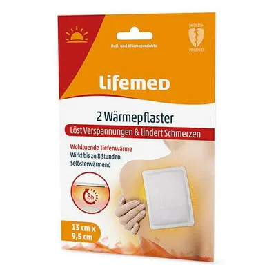 Produktbild von Lifemed 2 Wärmepflaster 9,5 x 13 cm weiß (12 x 2er Pack = 24 Stück)