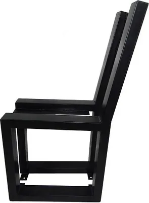 Produktbild von Bankbeine 2stk. 45x90cm, Farbe: schwarz pulverbeschichtet