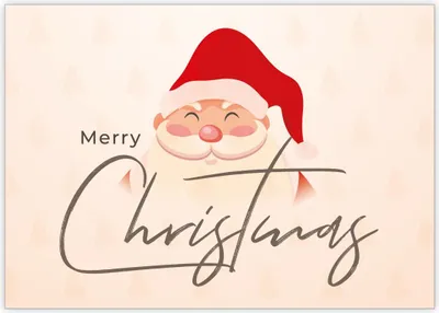 Produktbild von 4x Lustige Santa Weihnachtskarte mit Weihnachtsbaum Hintergrund