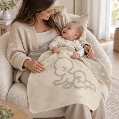 Produktbild von Kuscheldecke Sanosoft Lovely Baby 75x100cm - Creme/Beige