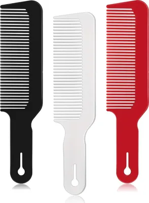 Produktbild von 3er Pack Barbier Kamm Clipper Flache Top Haarschneidekämme Schwarz Weiß Rot