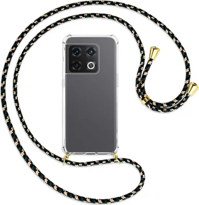 Produktbild von Handykette Backcover-Schutzhülle mit Band (Metall goldfarben) für OnePlus 10 Pro 5G - camouflage