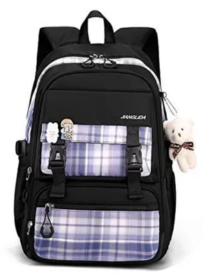 Produktbild von Schulrucksack Herren Damen Wasserdicht Nylon Schwarz 31x23x46cm