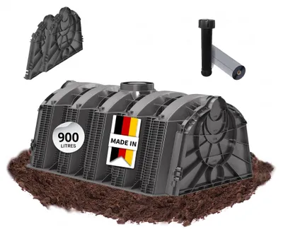 Image de GARANTIA Ensemble de tunnels d'infiltration 900 litres - solution innovante pour drainage efficace et durable, Image générée par une IA