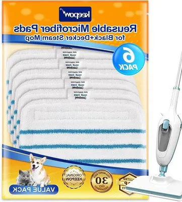 Image de Tampons pour nettoyeur vapeur, lot de 6, légers et résistants