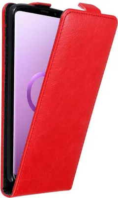 Produktbild von Cadorabo Hülle für Samsung Galaxy S9 PLUS Schutz Hülle in Rot Flip Etui Handyhülle Case Cover