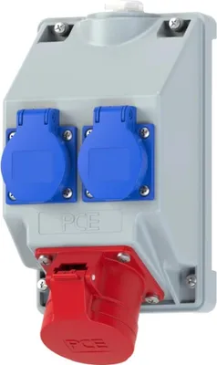 Immagine prodotto di Elso Presa a muro combinata, CEE 16A 5p, 2x SSD nat, IP44, 1 pz.