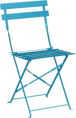 Obrázek produktu pro Skládací zahradní židle Bolero, ocelová, azurově modrá, 2 kusy