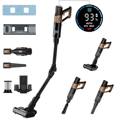 Zdjęcie produktu dla Bezprzewodowy Odkurzacz Pionowy Mopujący Myjący VOKSAR S11 PRO 5w1 LED +MOP