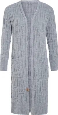 Produktbild von Knit Factory Bobby Lange Strickjacke - Grau - 40/42
