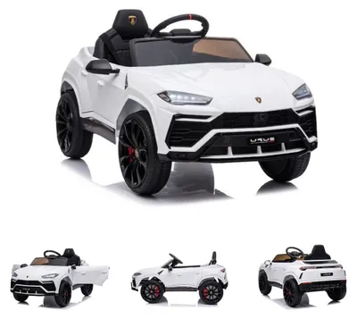 Produktbild von ES-Toys Kinder Elektroauto Lamborghini Urus, Radio, Mp3, EVA-Reifen Scheinwerfer weiß