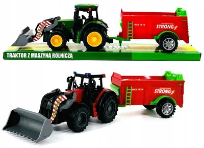 Produktbild von Gazelo Toys Traktor 4327 Landwirtschafts-Spielzeug mit Anhänger