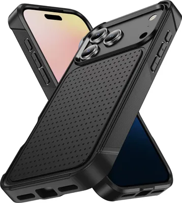 Produktbild von Für iPhone 17 Pro Hülle Militärqualität Stoßfest Hybrid 2 in 1 Hart PC Weich TPU Handyhülle Schwarz