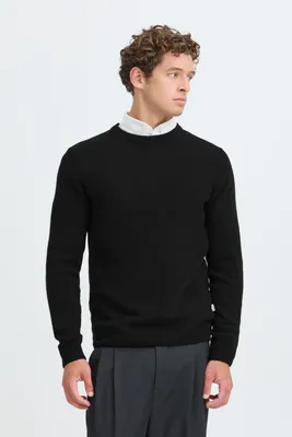 Zdjęcie produktu dla CASUAL FRIDAY CFKarl – męski sweter z dzianiny o drobnym splocie, z prążkowanym kołnierzem i mankietami, o regularnym kroju