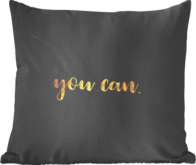 Produktbild von MuchoWow® Zierkissen Sofakissen Wohnzimmer Dekokissen 50x50 cm Zitate - Motivation - Gold - Marmor - Komfort - Sofakissen