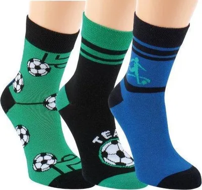 Produktbild von Fußballsocken von Riese im 3er Pack grün marine 23-26