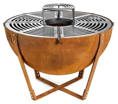 Produktbild von Ohio Cortenstahl Grill mit 100 cm Rost, 1 cm Stärke, als Feuerstelle nutzbar