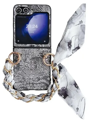 Produktbild von Für Samsung Galaxy Z Flip7 FE / Flip6 5G Schutz Hülle mit Schal und Armband