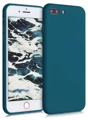 Produktbild von kwmobile Hülle kompatibel mit Apple iPhone 7 Plus / iPhone 8 Plus Hülle - gummierte TPU Silikon Handyhülle - Schutzhülle für kabelloses Laden - Case