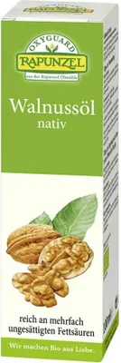 Zdjęcie produktu dla Rapunzel 184352, olej z orzechów włoskich, 100 ml, 900 kcal, 3700 kJ, 100 g, 9,5 g