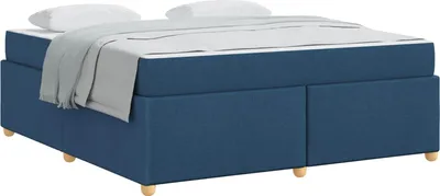 Obrázok produktu pre Rám postele s matracmi Modrá 180 x 200 cm látka