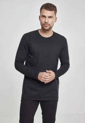Produktbild von Urban Classics TB2390 | Stretch Terry Longsleeve Langarmshirt Herren - Farbe: Black - Größe: XXL