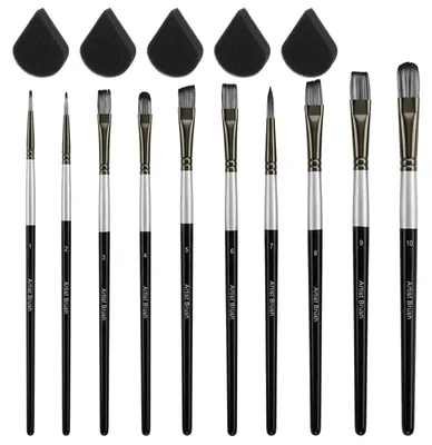 Gesichtsbemalungsset – 15 Pinsel & Schwämme für Make-up & Kunst